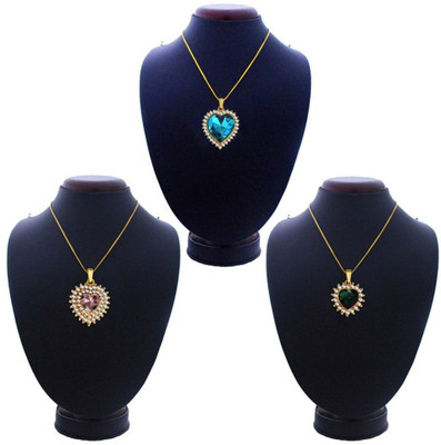 

Being Women Beautiful Heart Shape Fashion Combo Gold-plated Alloy Pendant Set