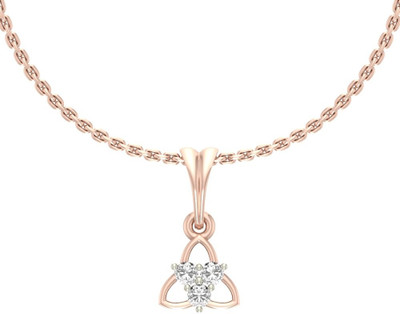 

Jewels5 Lashay 18kt Diamond Rose Gold Pendant(Rhodium Plated)