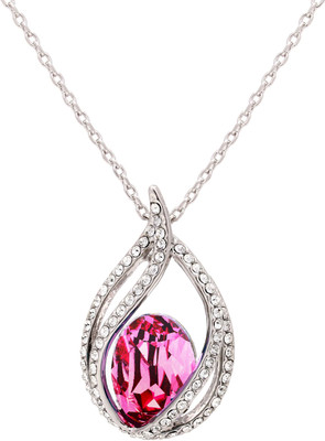 

Aaishwarya Silver Swarovski Crystal Alloy Pendant