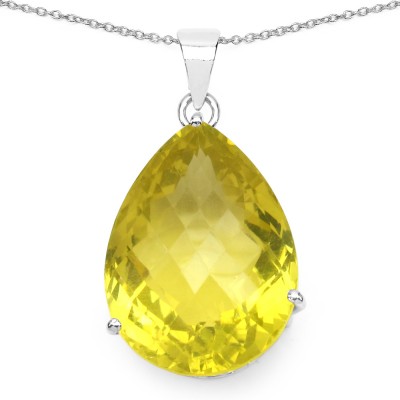 

Johareez Solitaire Rhodium Topaz Sterling Silver Pendant