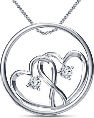 

Vorra Fashion Women's Heart Platinum Cubic Zirconia Sterling Silver Pendant