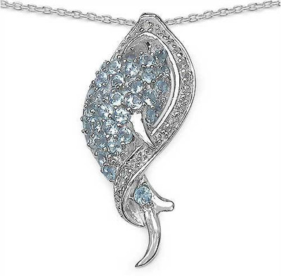 

Johareez BEAUTIFUL Rhodium Topaz Sterling Silver Pendant