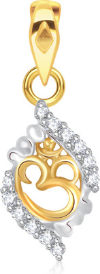 

VK Jewels Om Gold-plated Cubic Zirconia Alloy Pendant