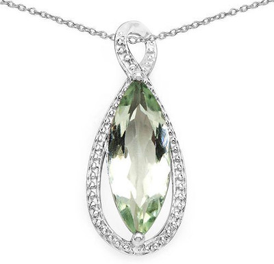 

Johareez Beautiful Rhodium Amethyst Sterling Silver Pendant