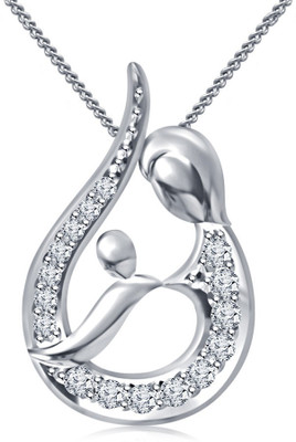

Vorra Fashion Mother and Child Love Platinum Cubic Zirconia Sterling Silver Pendant