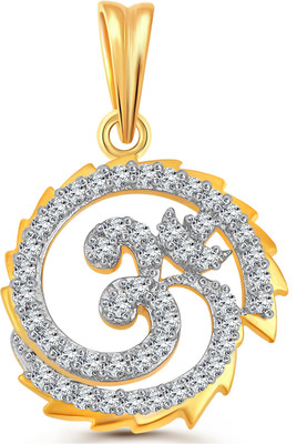 

Vighnaharta Om chakra Gold-plated Cubic Zirconia Alloy Pendant