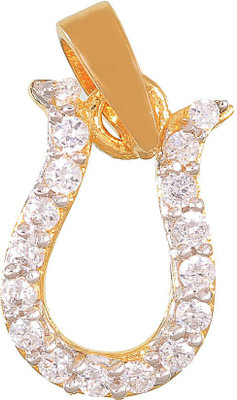 mahi Uber- Chic U Initial Gold-plated Cubic Zirconia Alloy Pendant