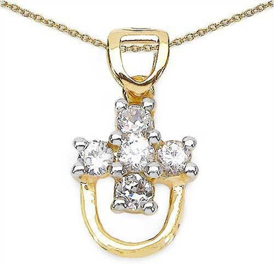 

Johareez Beautiful Gold-plated Cubic Zirconia Sterling Silver Pendant