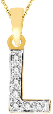 

Sukkhi Alphabet L Gold-plated, Rhodium Cubic Zirconia Alloy Pendant