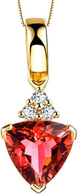 

Kataria Jewellers American Diamonds Semi-Precious Ruby 92.5 BIS Hallmarked Silver Pendant
