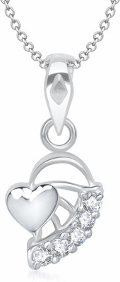 83% OFF on VK Jewels Cluster Shine Heart Shape Rhodium Cubic Zirconia Alloy Pendant