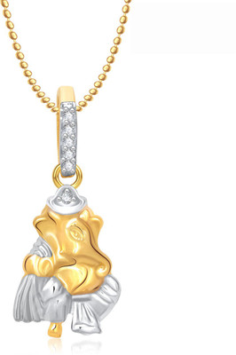 

Meenaz Ganpati Gold & Rhodium Cubic Zirconia Alloy Pendant