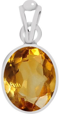 

Clara Certified Sunehla 4.8cts or 5.25ratti Citrine Sterling Silver Pendant