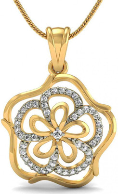 Rasav Jewels 18kt Diamond Yellow Gold Pendant