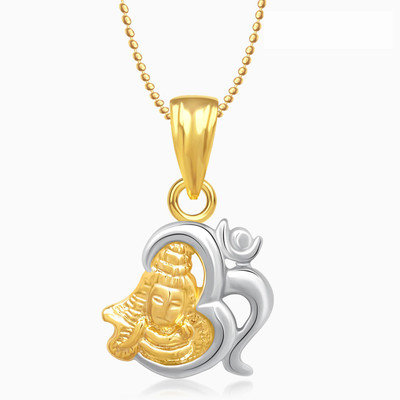 

Meenaz Om Shiv Gold & Rhodium Cubic Zirconia Alloy Pendant