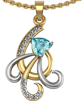 74% OFF on Suvam Jewels Rossy Yellow Gold Zircon Sterling Silver Pendant