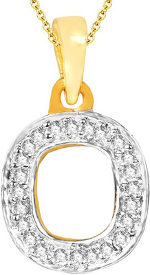 

Sukkhi Alphabet O Gold-plated, Rhodium Cubic Zirconia Alloy Pendant