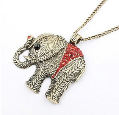 

Girlz! Stylish Red Crystals Elephant Crystal Alloy, Metal