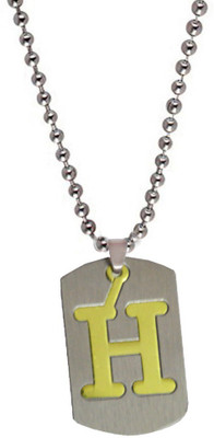 

Men Style New Design Alphabet letter "H" Square Shape Stainless Steel Pendant Set