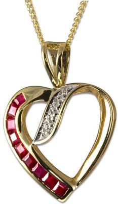 

Kataria Jewellers Hearts Yellow Gold plated Diamond Sterling Silver Pendant