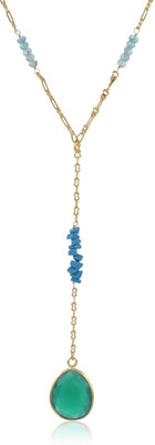 

Thingalicious Delicate Onyx and Amazonite Y Alloy
