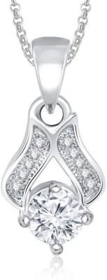 MEENAZ Exclusive Pretty Design Rhodium Cubic Zirconia Alloy Pendant