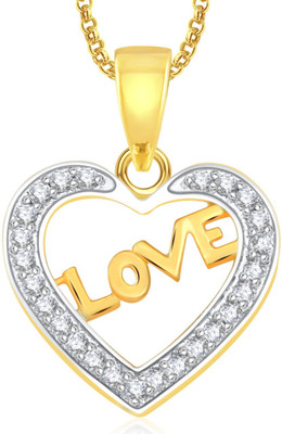 

Amaal Love Heart Pendant For Girls,Women With Chain Gold-plated Alloy Pendant