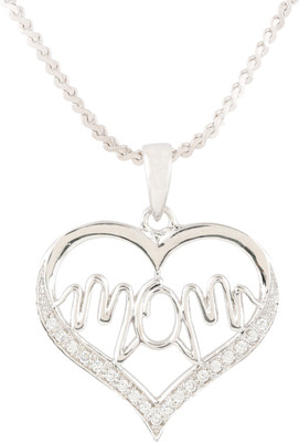 Swasti Jewels Mom And Kid Eternal Love Gift Collection Rhodium Cubic Zirconia, Zircon Metal Pendant available at flipkart for Rs.1350