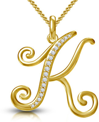 

Kataria Jewellers Alphabet "K" Yellow Gold plated Sterling Silver Pendant