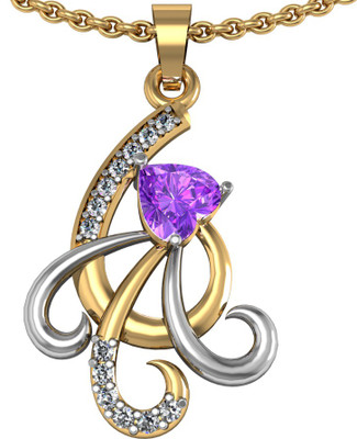 78% OFF on Suvam Jewels Rossy Yellow Gold Zircon Sterling Silver Pendant