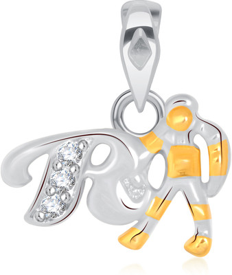 

VK Jewels Initial Letter R Gold-plated Cubic Zirconia Alloy Pendant