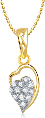 

Meenaz Gift For Express Love Gold & Rhodium Alloy Pendant