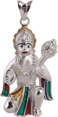 

Siri Creations Hanuman With Gadha Silver Silver Pendant