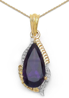 

Johareez Gold-plated Amethyst Sterling Silver Pendant