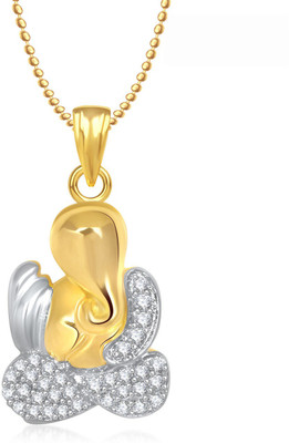 

Meenaz Om Ganraya Gold & Rhodium Cubic Zirconia Alloy Pendant