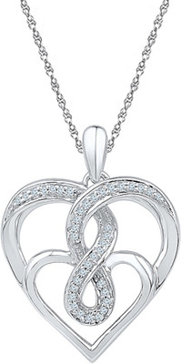 Sri Jagdamba Pearls Hottie Heart Valentines Sterling Silver Diamond Sterling Silver Pendant