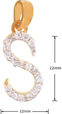 56% OFF on mahi Stylish S Initial Gold-plated Cubic Zirconia Alloy, Brass Pendant 56% OFF on mahi Stylish S Initial Gold-plated Cubic Zirconia Alloy, Brass Pendant