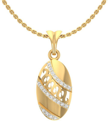 

Jewels5 Lagina 18kt Diamond Yellow Gold Pendant(Rhodium Plated)