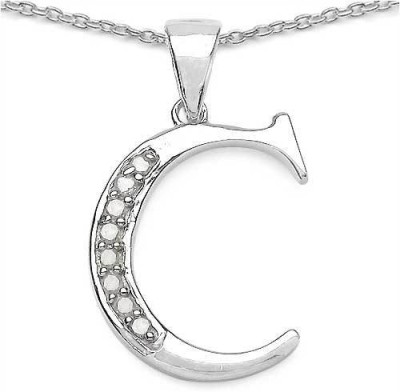 Johareez BEAUTIFUL Rhodium Cubic Zirconia Sterling Silver Pendant