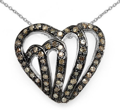 

Johareez Beautiful Rhodium Cubic Zirconia Sterling Silver Pendant
