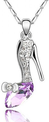 

Silver Shoppee Studded Heel Rhodium Crystal, Cubic Zirconia Alloy Pendant