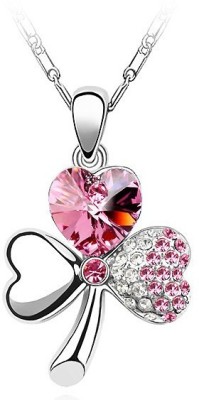 Silver Shoppee Blooming Love Rhodium Crystal, Cubic Zirconia Alloy Pendant