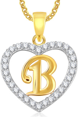 

Amaal Heart 'B' Alphabet PendantFor Girls & Women Alloy Pendant