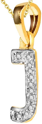 

Sukkhi Alphabet J Gold-plated, Rhodium Cubic Zirconia Alloy Pendant