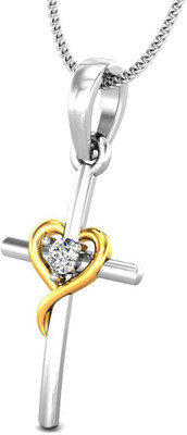 

Samaira Gem and Jewelery Religious 14kt Swarovski Zirconia Yellow Gold Pendant