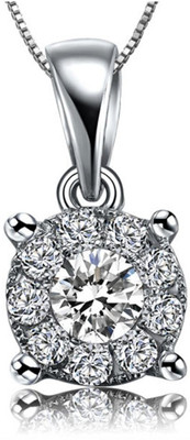 

Kiara Jewellery Solitaire Catherine Rhodium Swarovski Crystal Sterling Silver Pendant