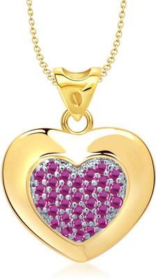 83% OFF on VK Jewels Valentine Days Heart Shape Yellow Gold Cubic Zirconia Alloy Pendant 83% OFF on VK Jewels Valentine Days Heart Shape Yellow Gold Cubic Zirconia Alloy Pendant