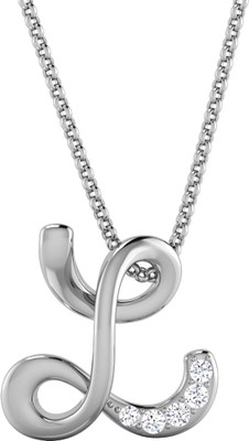 

Kataria Jewellers Letter L 14Kt BIS Hallmarked Gold Alphabet Initial White Gold Plated 14kt Yellow Gold Pendant