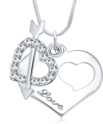 

Sukkhi Stylish Valentine Heart Rhodium Alloy Pendant