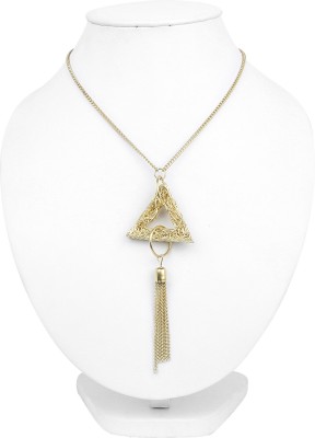 Johareez Gold Plated Triangle Shape Tassel Pendant Gold-plated Alloy Pendant